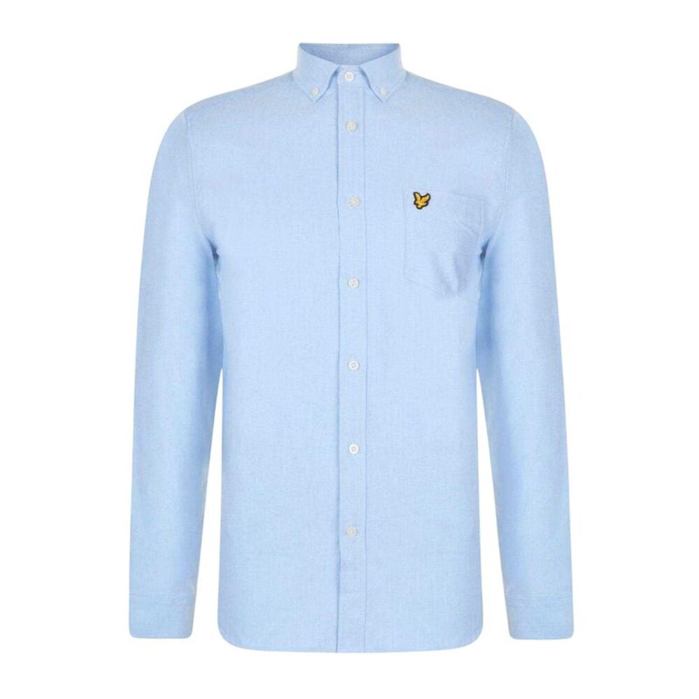 Lyle & Scott Mens Embroidered Logo Oxford Shirt / Riviera